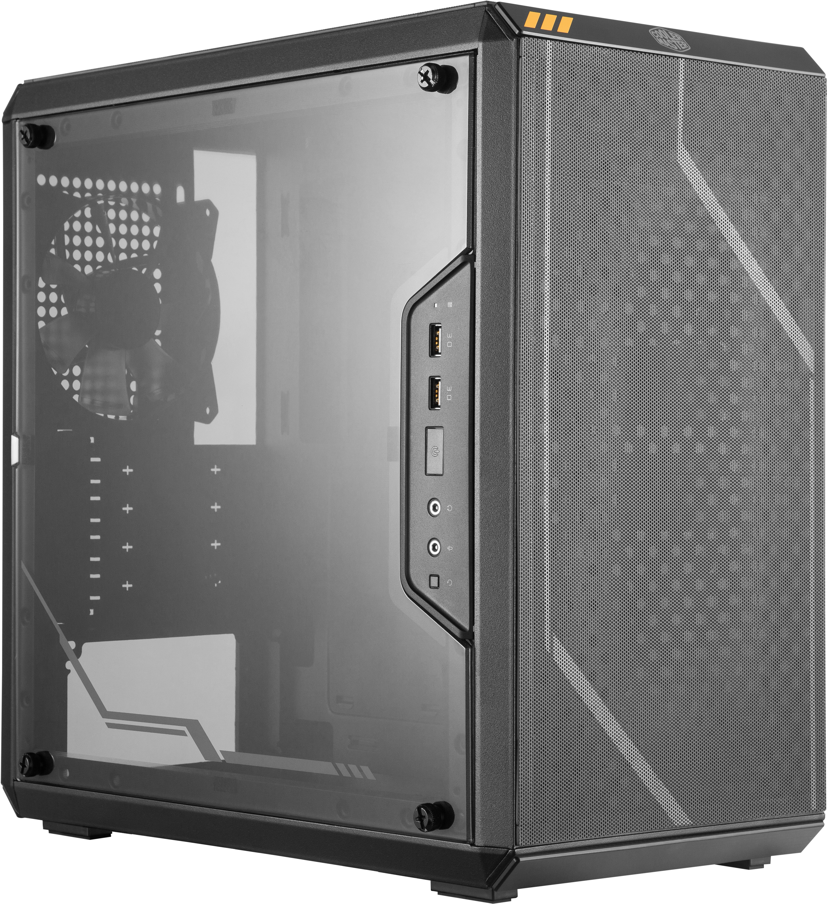 Cooler Master Q300l Tuf Gaming - Cooler Master Masterbox Midi-tower Black Computer Case (5760x3840), Png Download