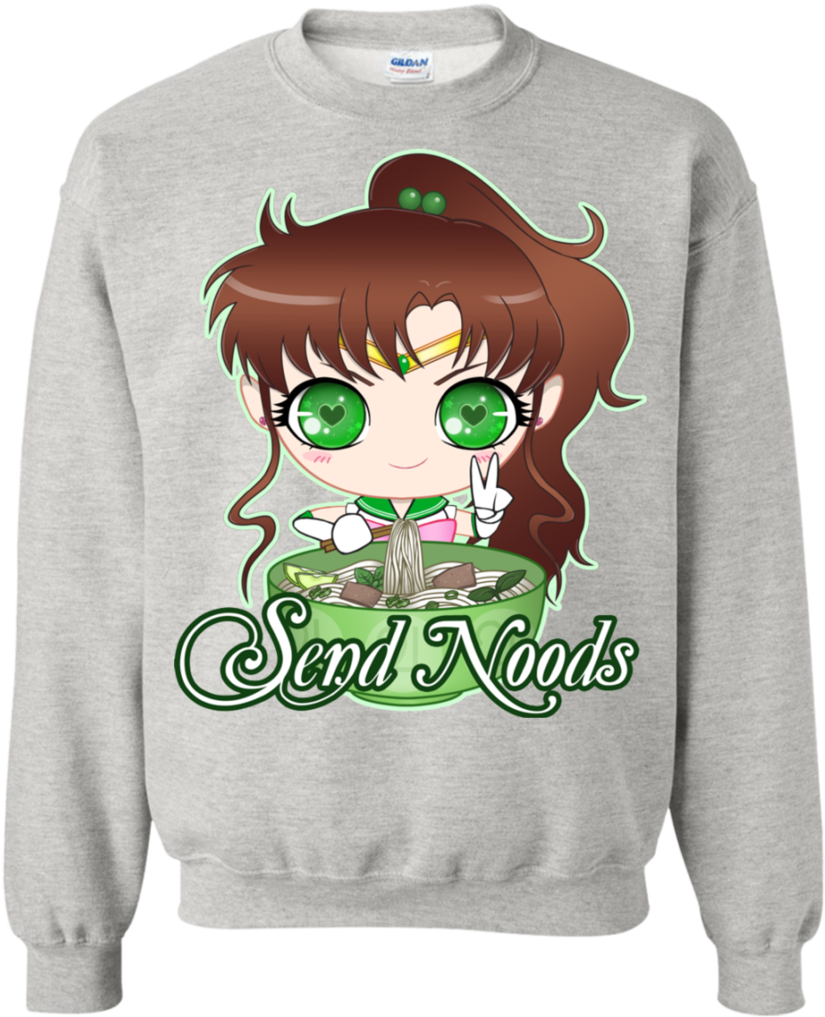 Sailor Jupiter Send Noods Crewneck Sweater - E30 Christmas Sweater (1024x1024), Png Download