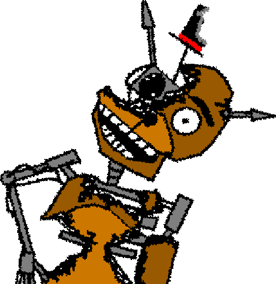The Last Frame Of Old Freddy's Jumpscare - Illustration (562x579), Png Download