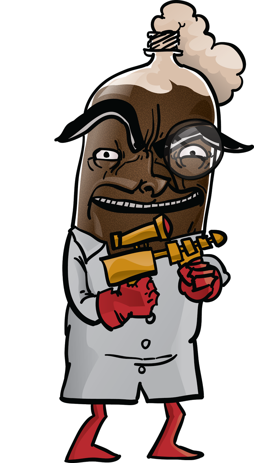 The Evil Dr - Cartoon (879x1600), Png Download