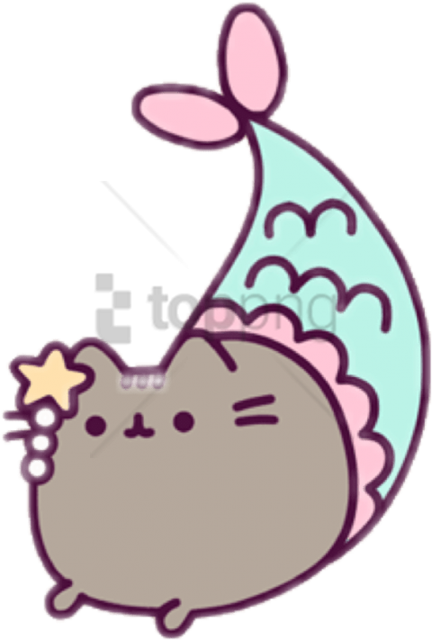 Free Png Mermaid Pusheen Coloring Pages Png Image With - Mermaid Pusheen Coloring Pages (480x711), Png Download