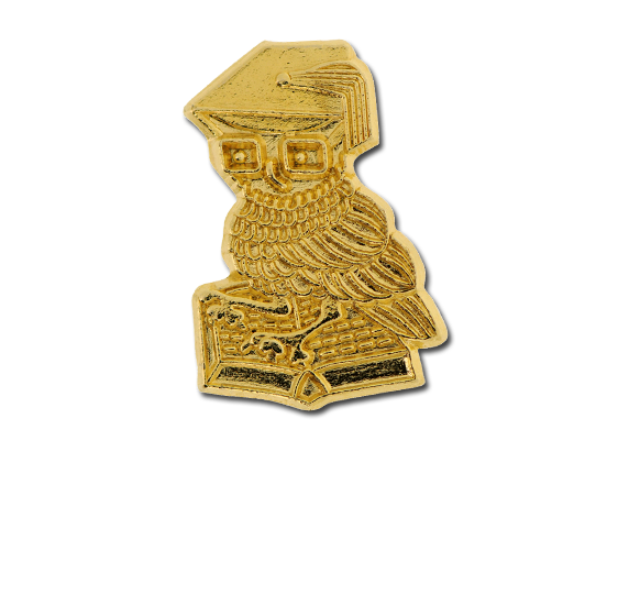 Studious Owl Unique Badge - Locket (572x541), Png Download