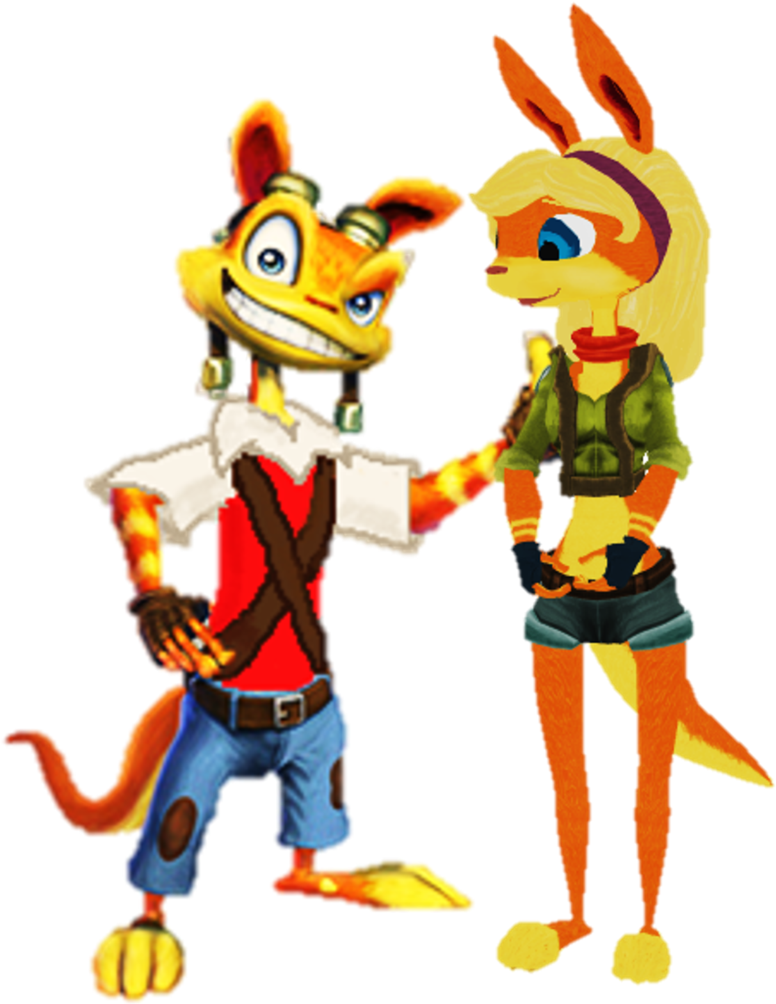 Daxter Images Daxter X Tess Ottsel Diva Style Hd Wallpaper - Cartoon (1391x1621), Png Download
