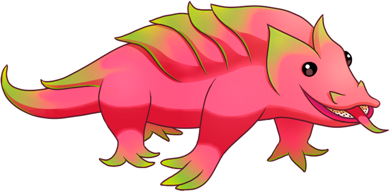 Dragon Fruit Animated Clipart - Cartoon (1280x800), Png Download