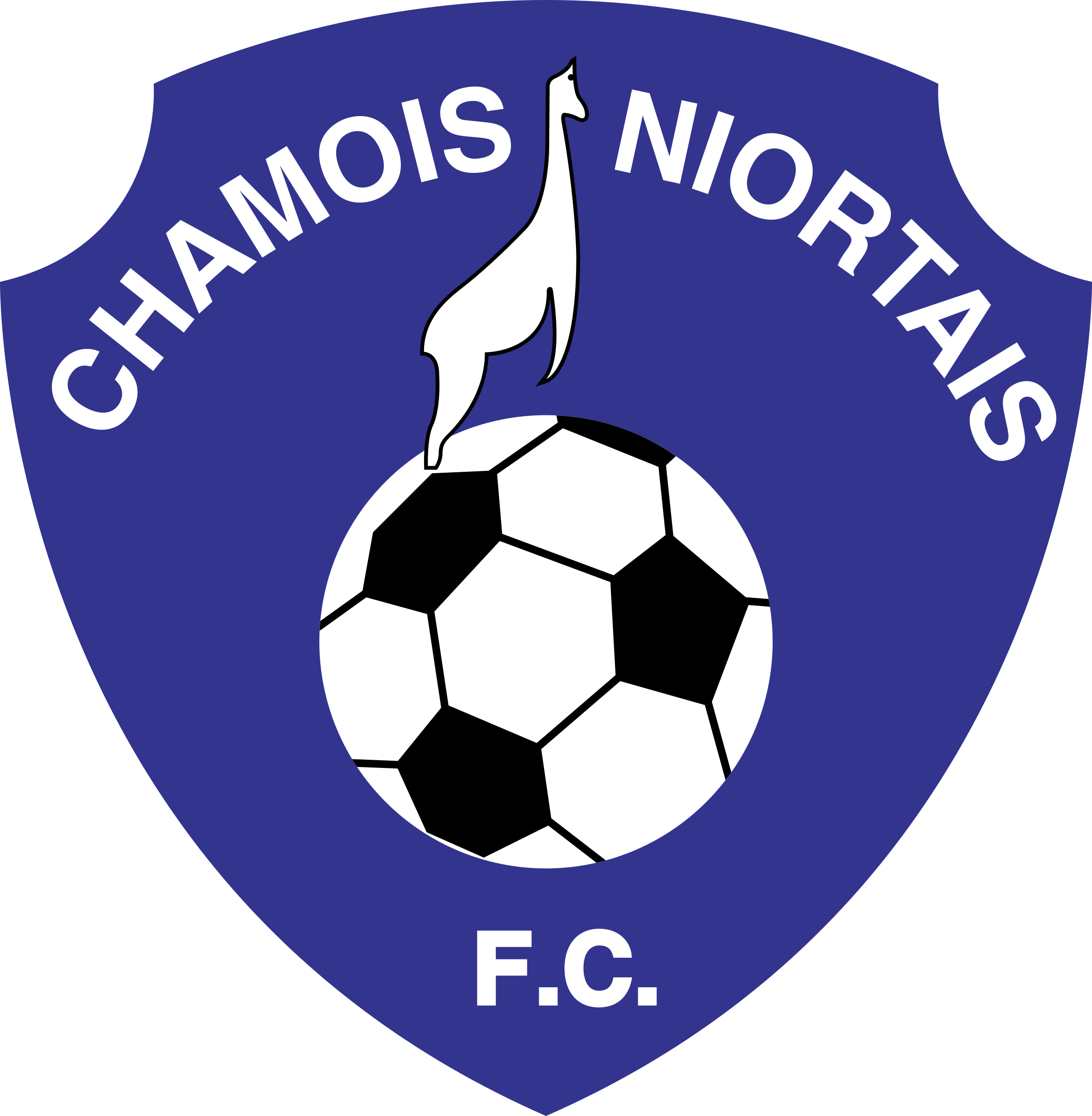 Jpg Royalty Free Chamoi Logo Png Transparent Svg Freebie - Chamois Niortais F.c. (2400x2453), Png Download