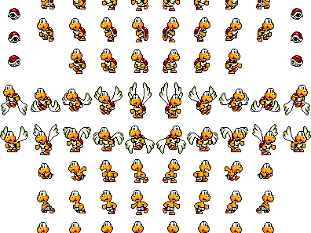 Yoshi Clipart Koopa Troopa - Koopa Troopa Sprites (640x480), Png Download