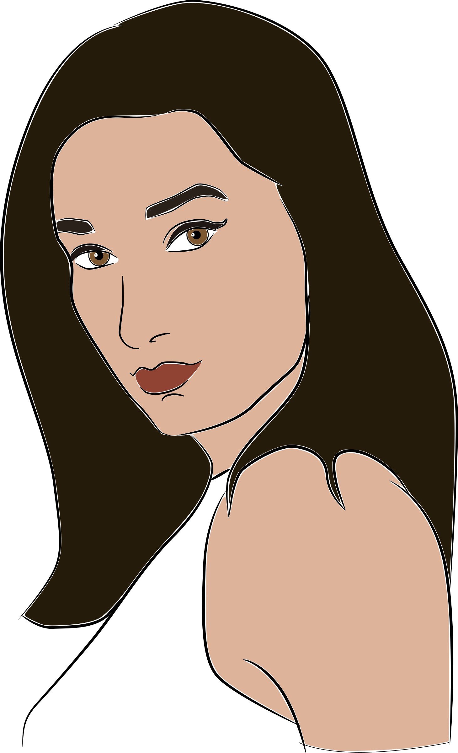 Clipart - Head Shot Clipart (1460x2400), Png Download