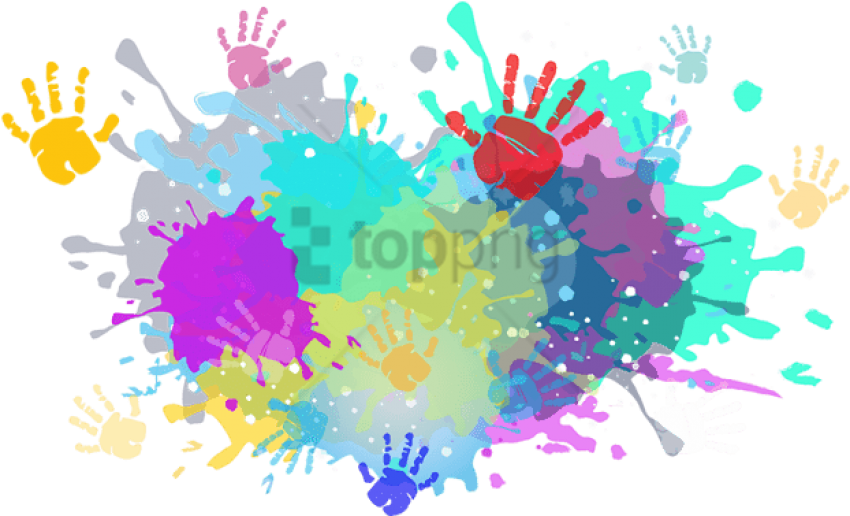 Free Png Splash Of Colors Powder Png Image With Transparent - Indian Color Festival Backgrounds (850x516), Png Download