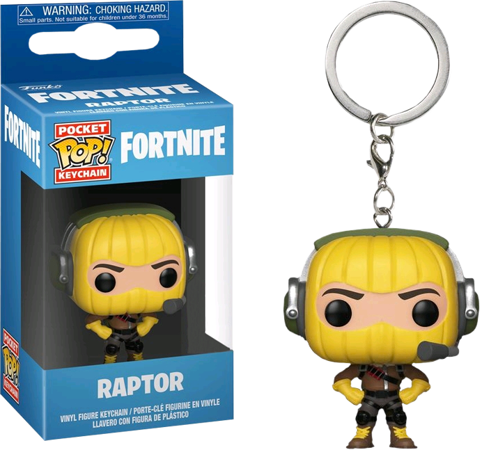 Funko Pop Vinyl - Pocket Pop Keychain Fortnite Raptor (692x647), Png Download