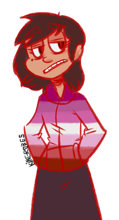 Red Facial Expression Cartoon Fictional Character Head - Translesbian Flag (436x743), Png Download