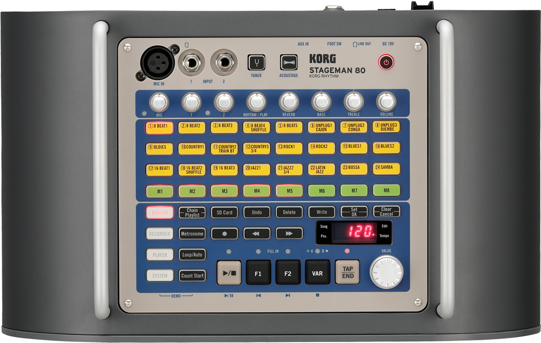 Front View - Korg Stageman 80 (1200x700), Png Download
