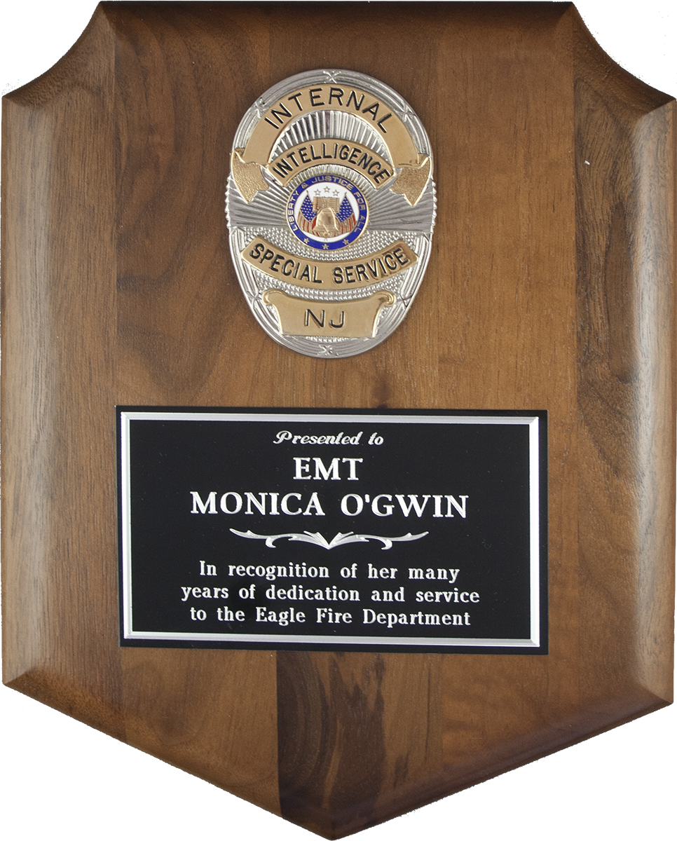 Police Badge Shield Plaque - Badge Plaque (966x1200), Png Download