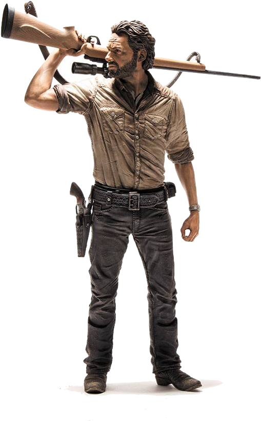 Mcfarlane The Walking Dead Rick Grimes Deluxe Figure - Rick Walking Dead Outfit (576x878), Png Download