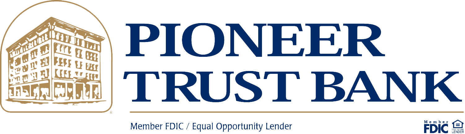 Presented By - Pioneer Trust Bank Logo (1500x434), Png Download