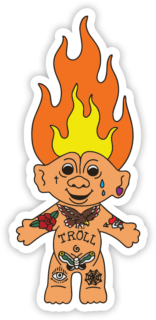Troll Tat Sticker (1060x1060), Png Download