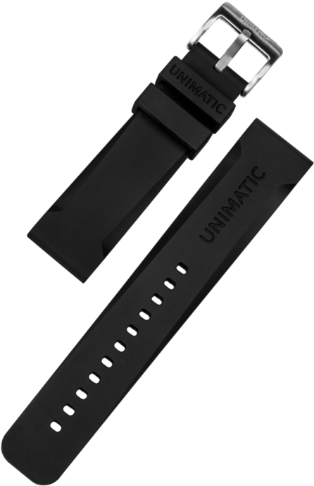 Black Silicone Steel Ust B Ssb22 - Strap (800x800), Png Download