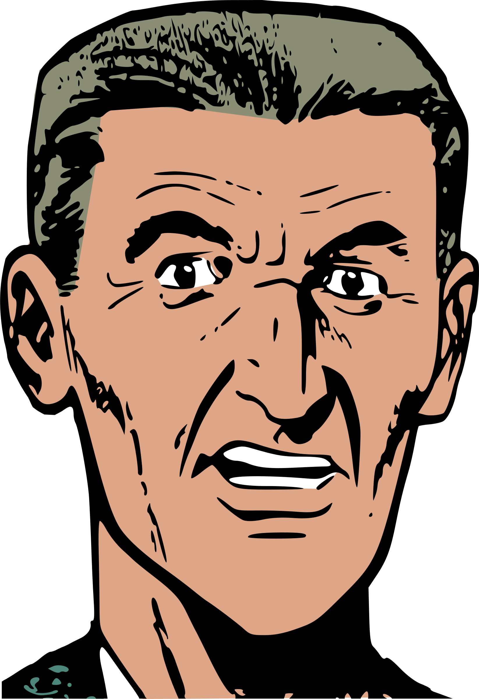 This Free Icons Png Design Of Stern Look (1645x2400), Png Download