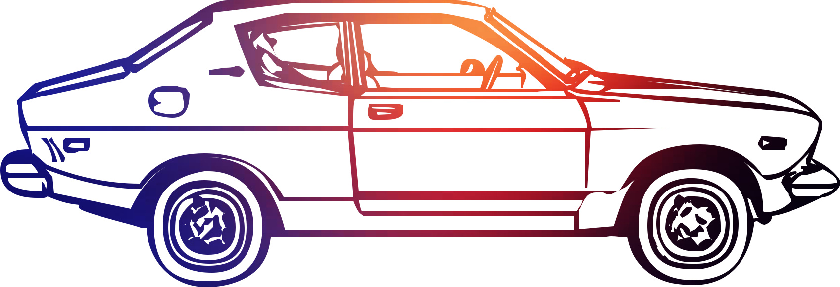 Compact City Automotive Design Motor Vehicle Car Clipart - Coupé (2000x900), Png Download