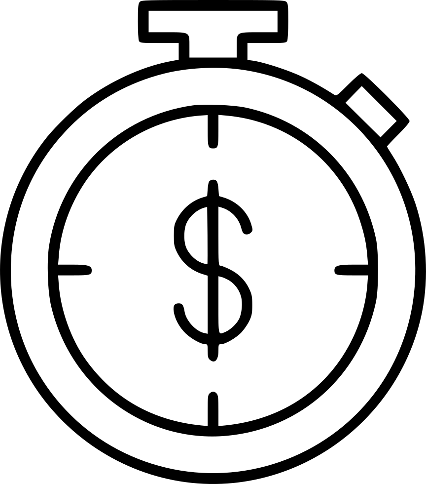 Money Dollar Svg Png Icon Free Download Ⓒ - Dollar Sign Stopwatch Png (864x980), Png Download