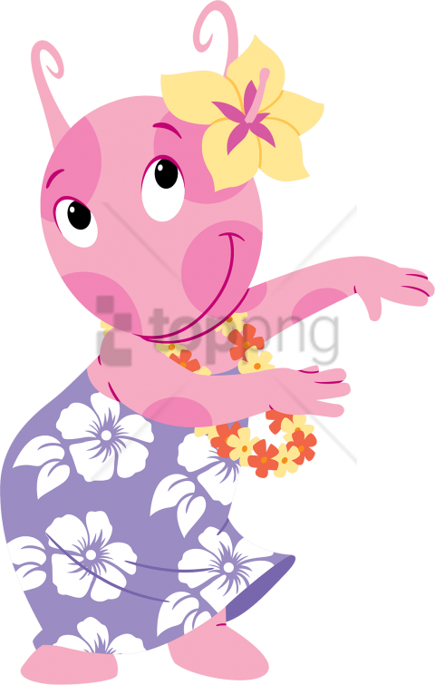 Free Png Download Uniqua Hawaian Dress Clipart Png - Uniqua On Backyardigans (480x755), Png Download