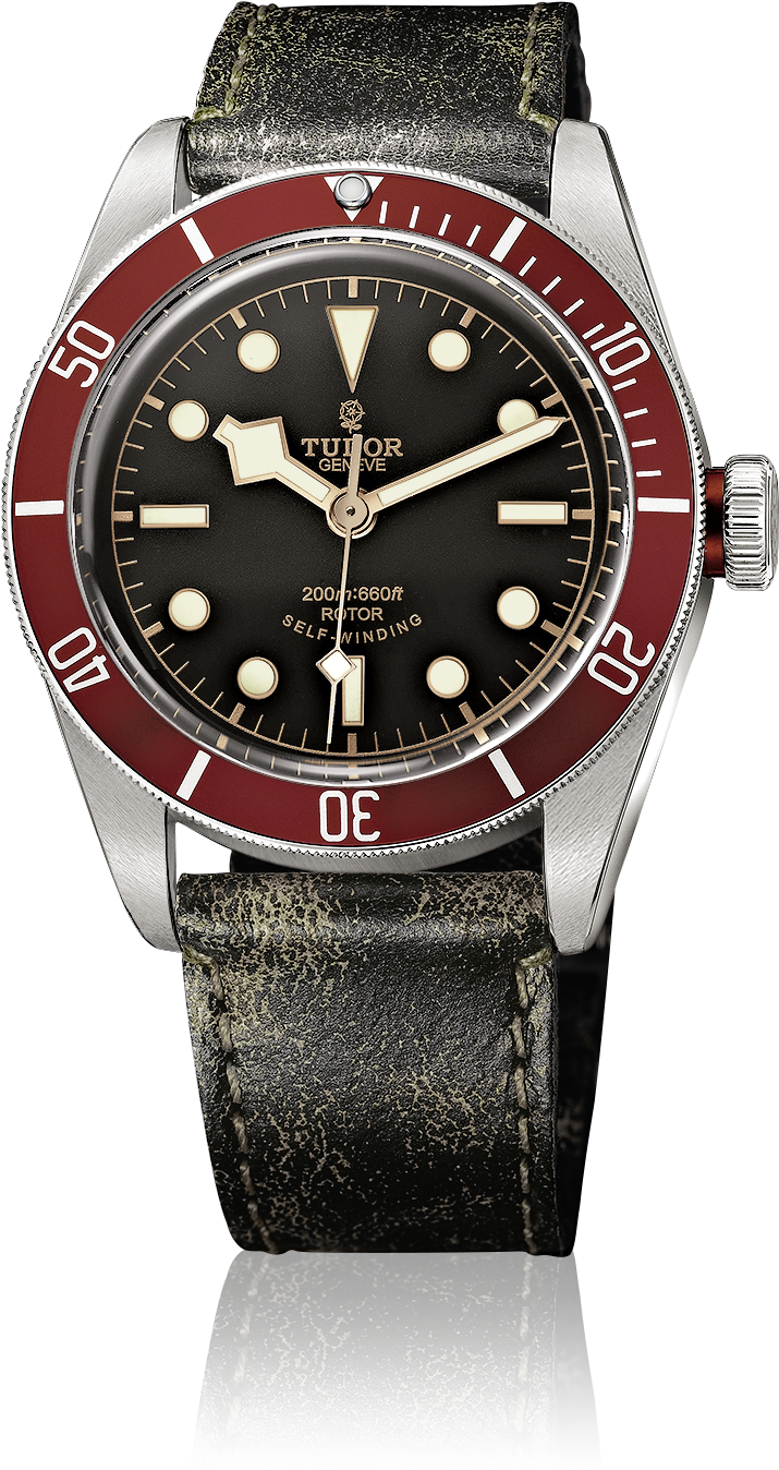 Heritage Black Bay, Aged Leather Strap - Black Bay Heritage Red (960x1654), Png Download