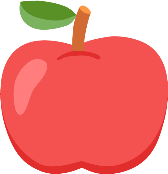 Apple Flat Png (640x640), Png Download