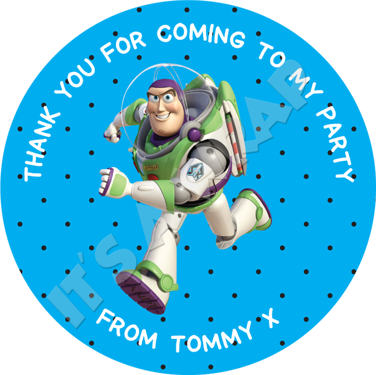 Buzz Lightyear Sweet Cone Stickers - Toy Story 3 (744x742), Png Download