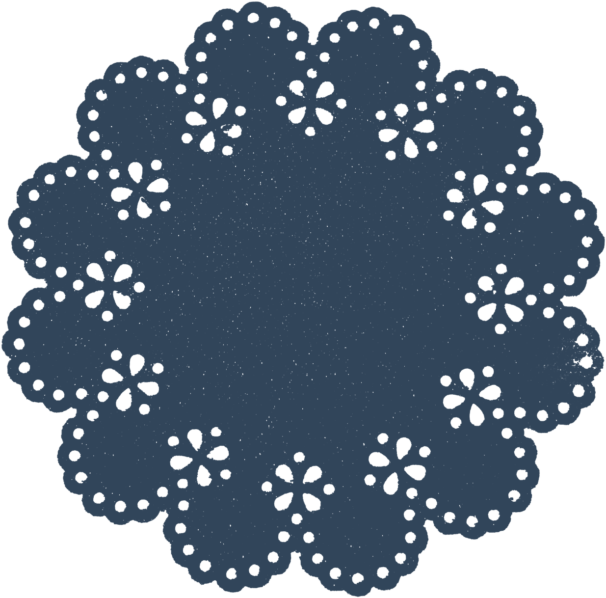 Navy Blue Doilies - Baby Embellishment Png (1280x1280), Png Download