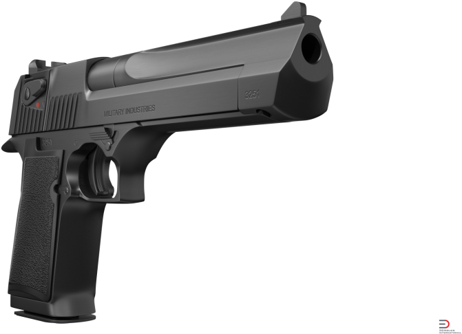 2 Generic Pistol Royalty-free 3d Model - Revolver (920x517), Png Download