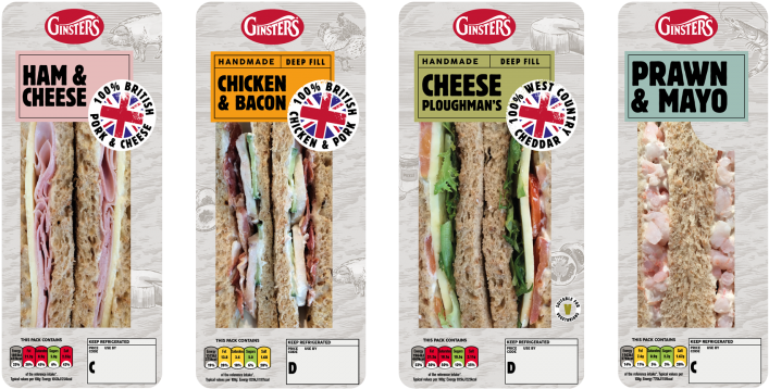 Ginsters Sandwiches And Wraps - Bacon (800x450), Png Download