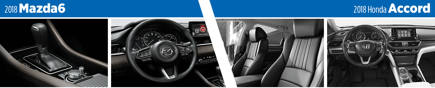 2018 Mazda6 Vs 2018 Honda Accord Interior Design Comparison - Mercedes-benz W111 (1500x305), Png Download