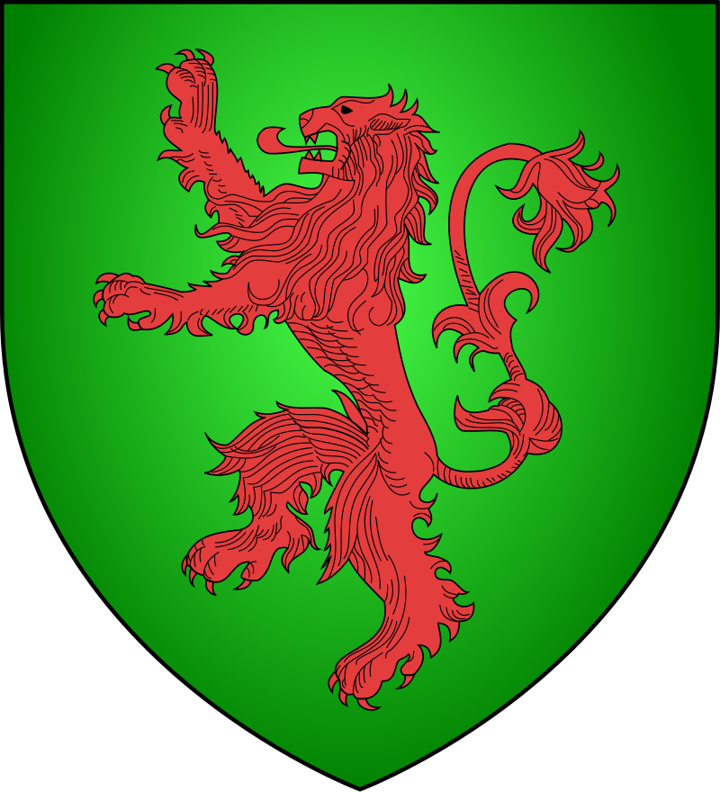 A Red Lion Rampant On A Green Background - Narnian Flag (800x880), Png Download