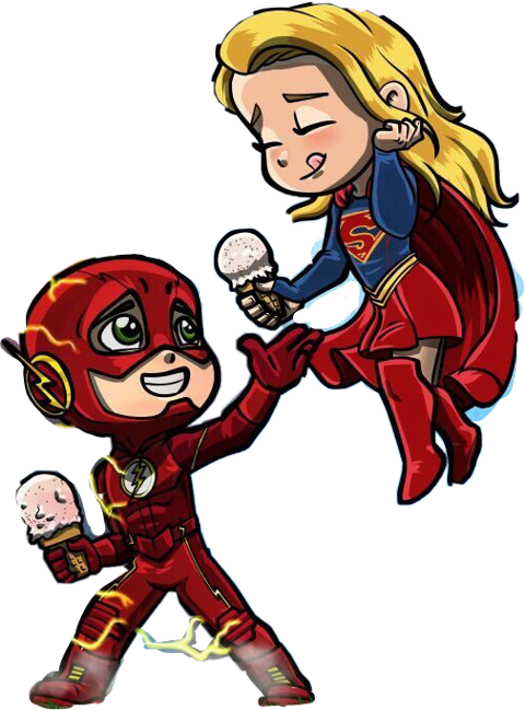Largest Collection Of Free To Edit Flash@flash@savitar - Flash Arrow Supergirl Animation (480x649), Png Download