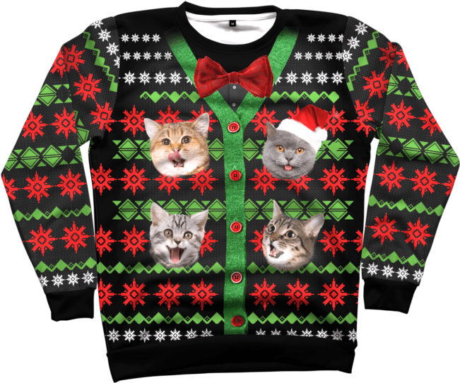 Kitten Carols - Sweater (650x650), Png Download