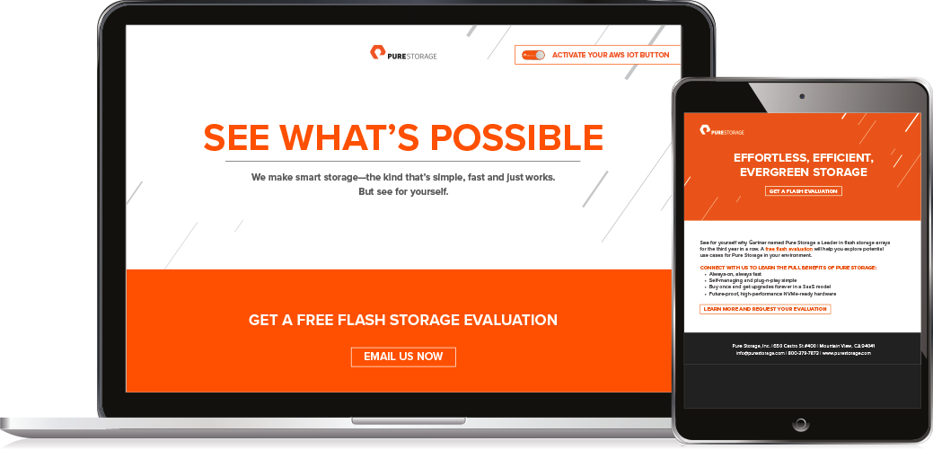 Pure Storage, Direct Mail Lead Gen Campaign With Amazon - Online Advertising (1039x501), Png Download