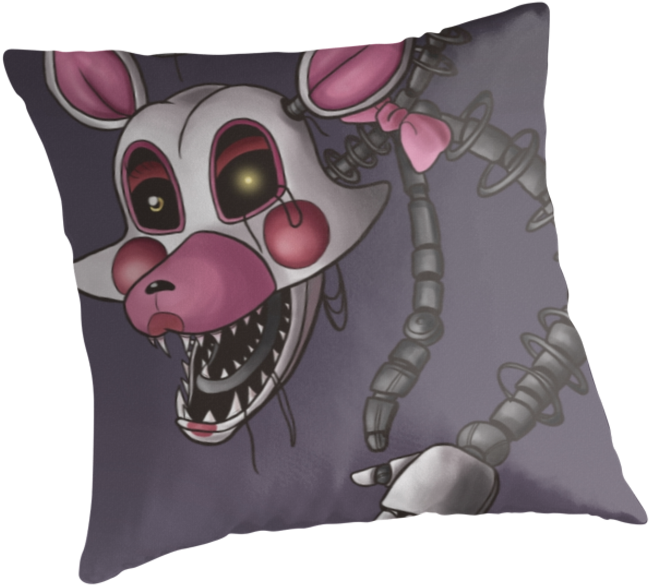 Fnaf The Mangle Throw Pillows By Msaibee Redbubble - Throw Pillow (875x875), Png Download