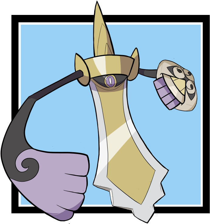 View Aegislash By Kingtankone-d6rsu4e , - Cartoon (800x837), Png Download
