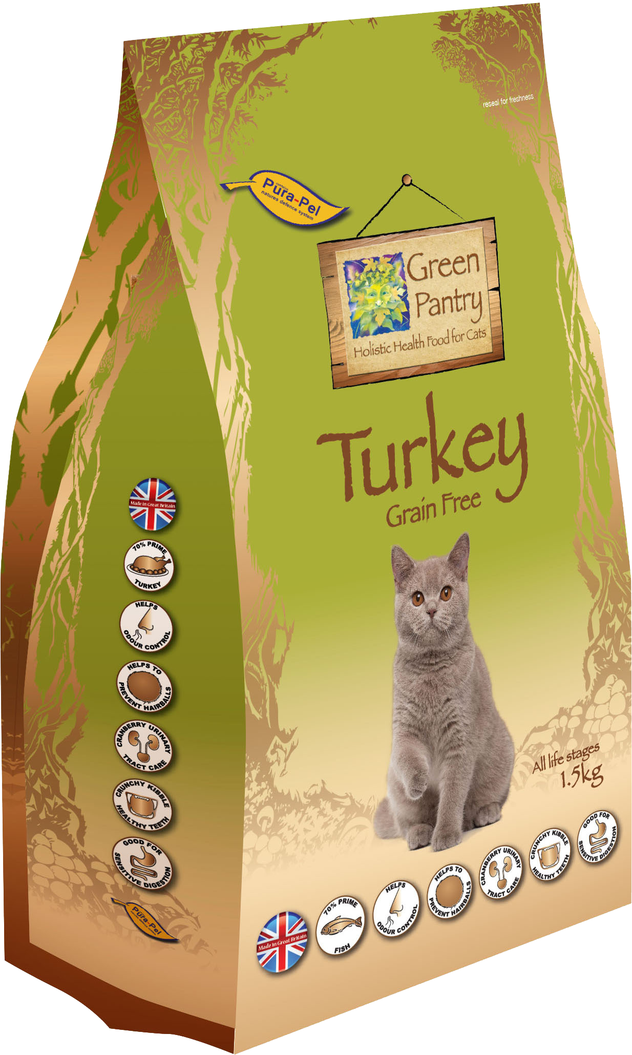 Green Pantry 1 - Cat (2240x2503), Png Download