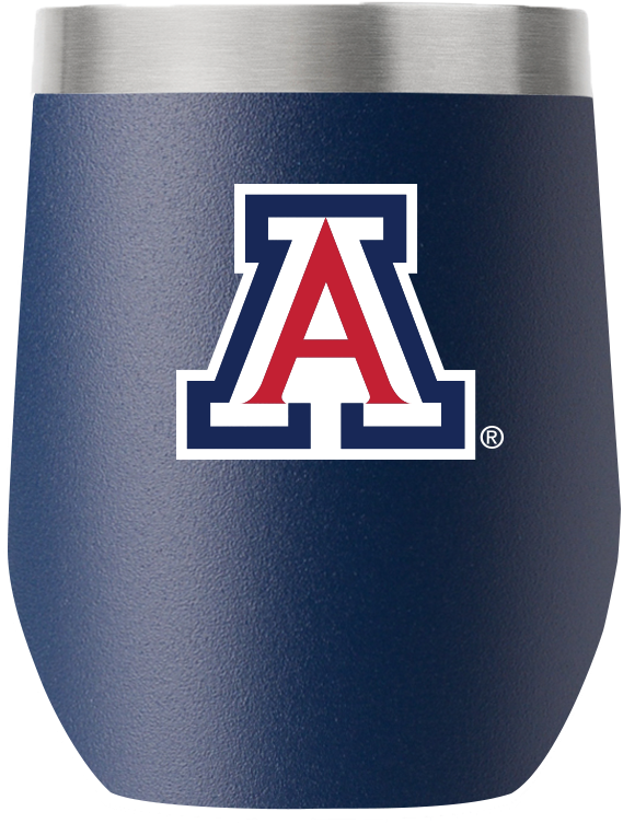 Arizona 12 Oz Stemless Navy Tumbler - University Of Arizona (1593x1593), Png Download