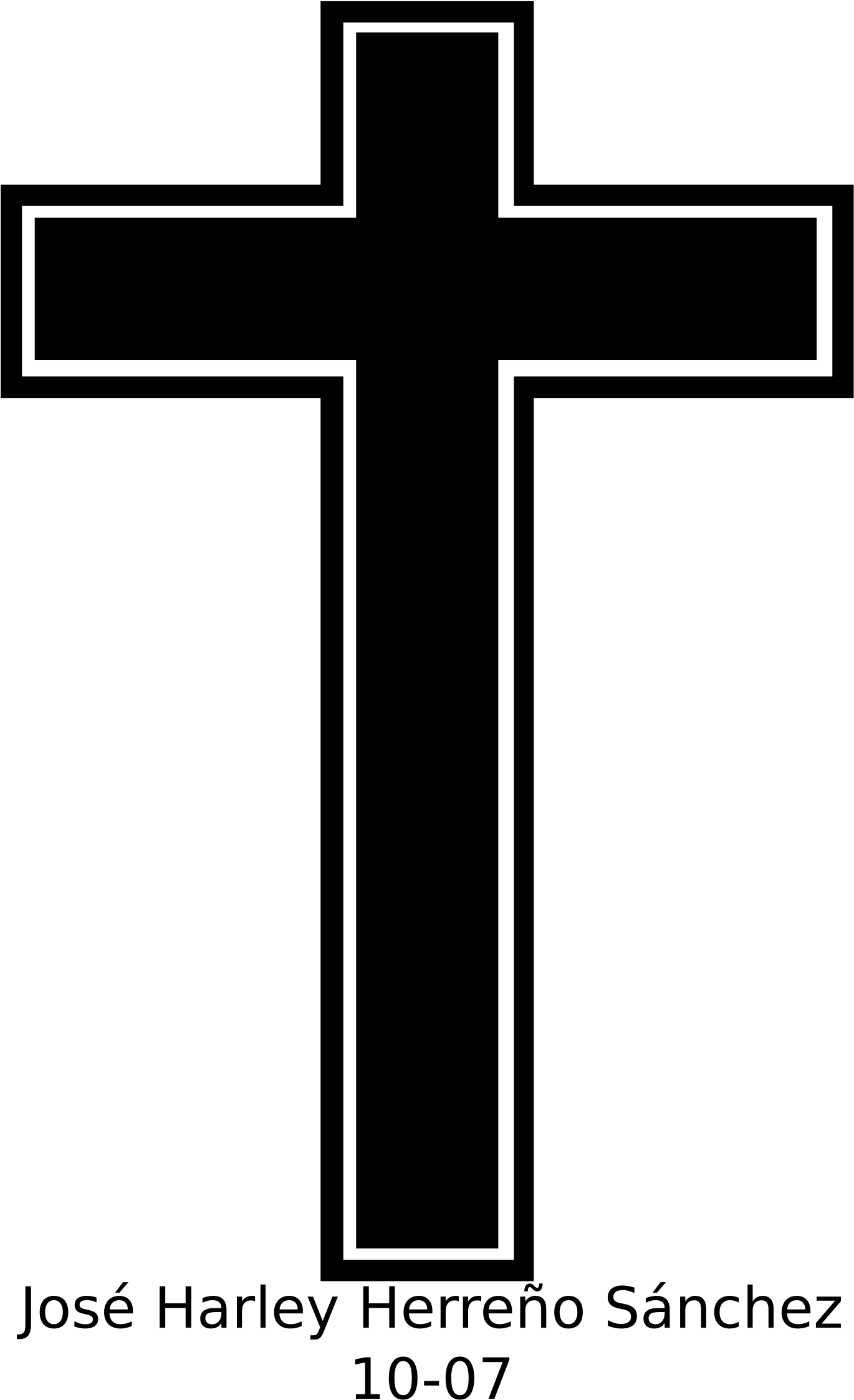 Clipground Banner Black And White Stock - Cruz Cristiana Png (1697x2400), Png Download