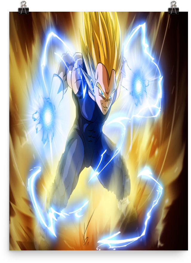 Ss2 Vegeta Poster - Fairy (1000x1000), Png Download