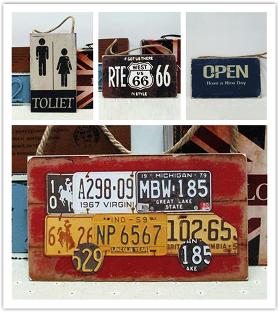 Vintage Style Letters Pattern Hanging Board - Poster (900x1200), Png Download