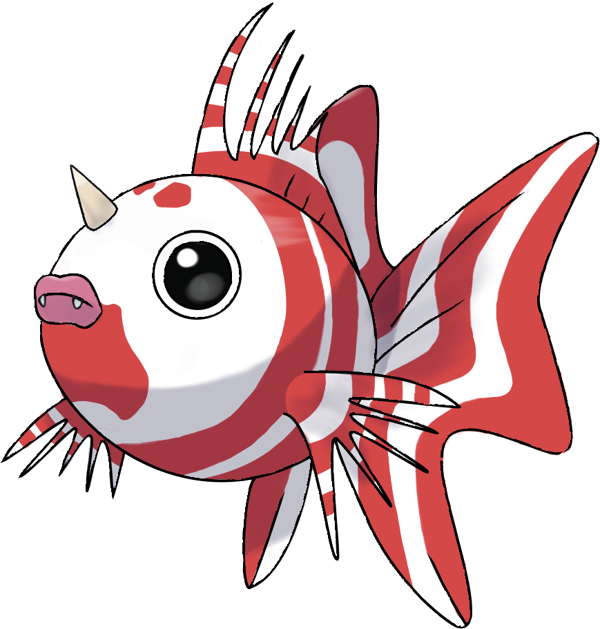 I Drew An Alola Seaking Inspired By A Lionfish - Alolan Seaking (964x964), Png Download