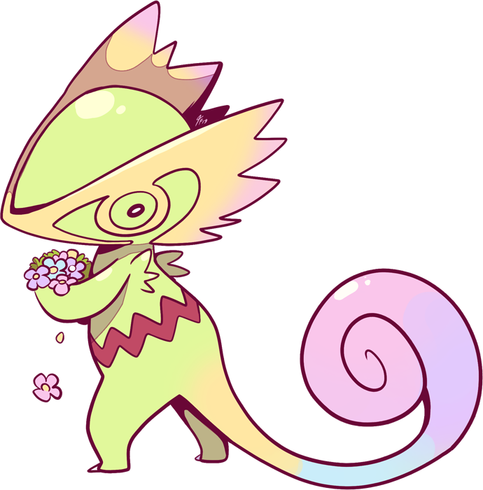Easter And Spring Themed Kecleon And Sableye For A - Cartoon (690x700), Png Download