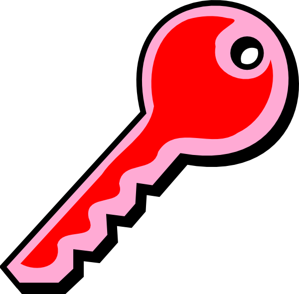 Clip Art Black And White Key (600x590), Png Download