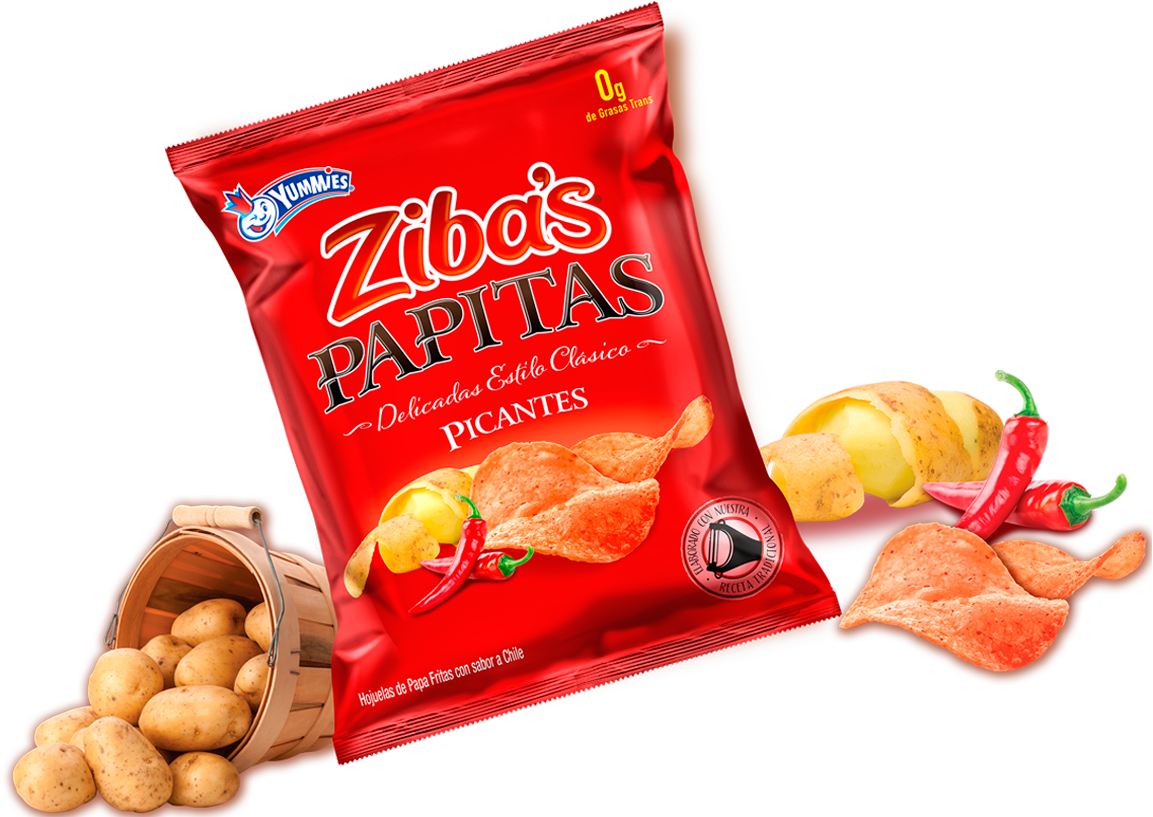 Zibas Papitas Picantes - Zibas Picantes (1153x817), Png Download