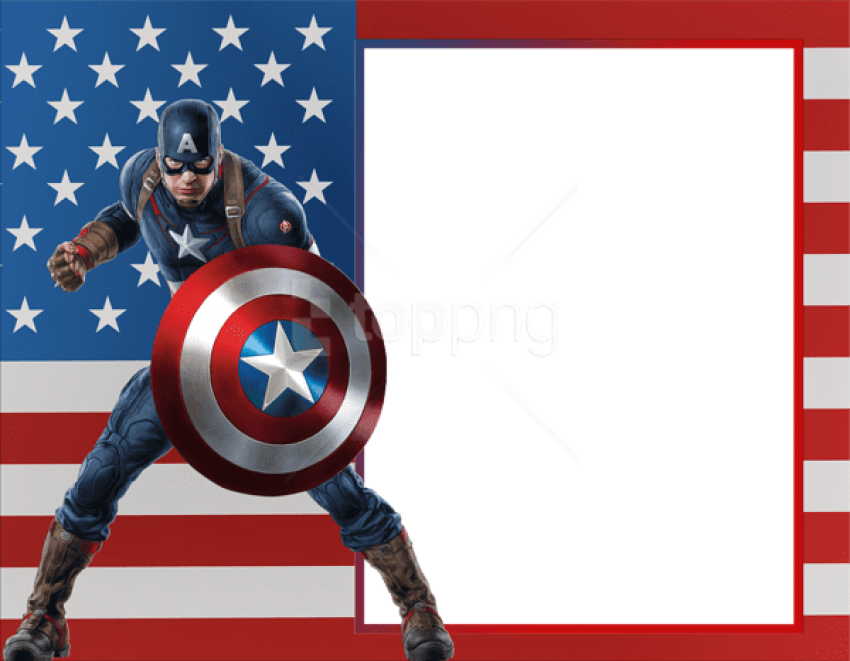 Free Png Best Stock Photos Captain America Transparent - Captain America Birthday Background (850x661), Png Download