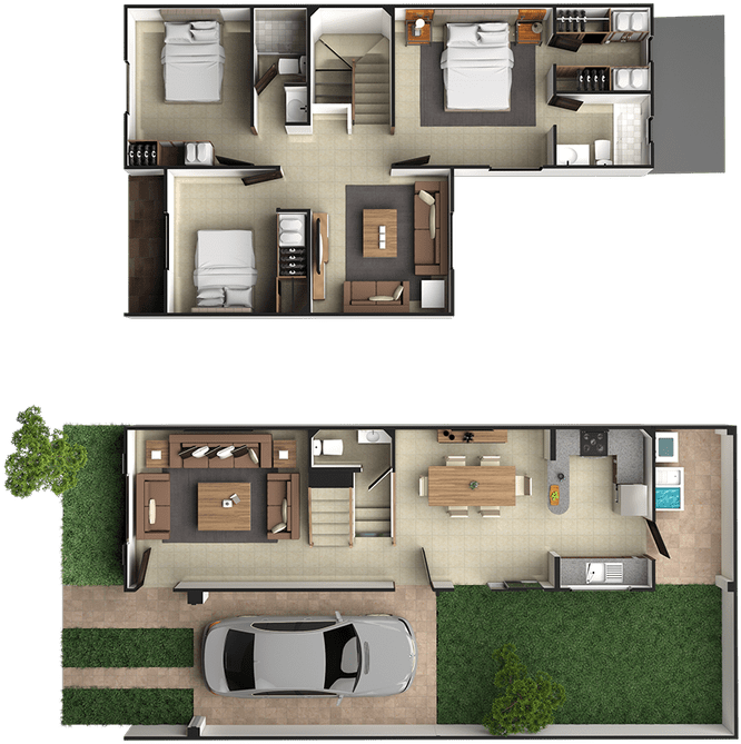 5 Carretera Al Pacifico Opción 5/ Acodi - Floor Plan (768x768), Png Download