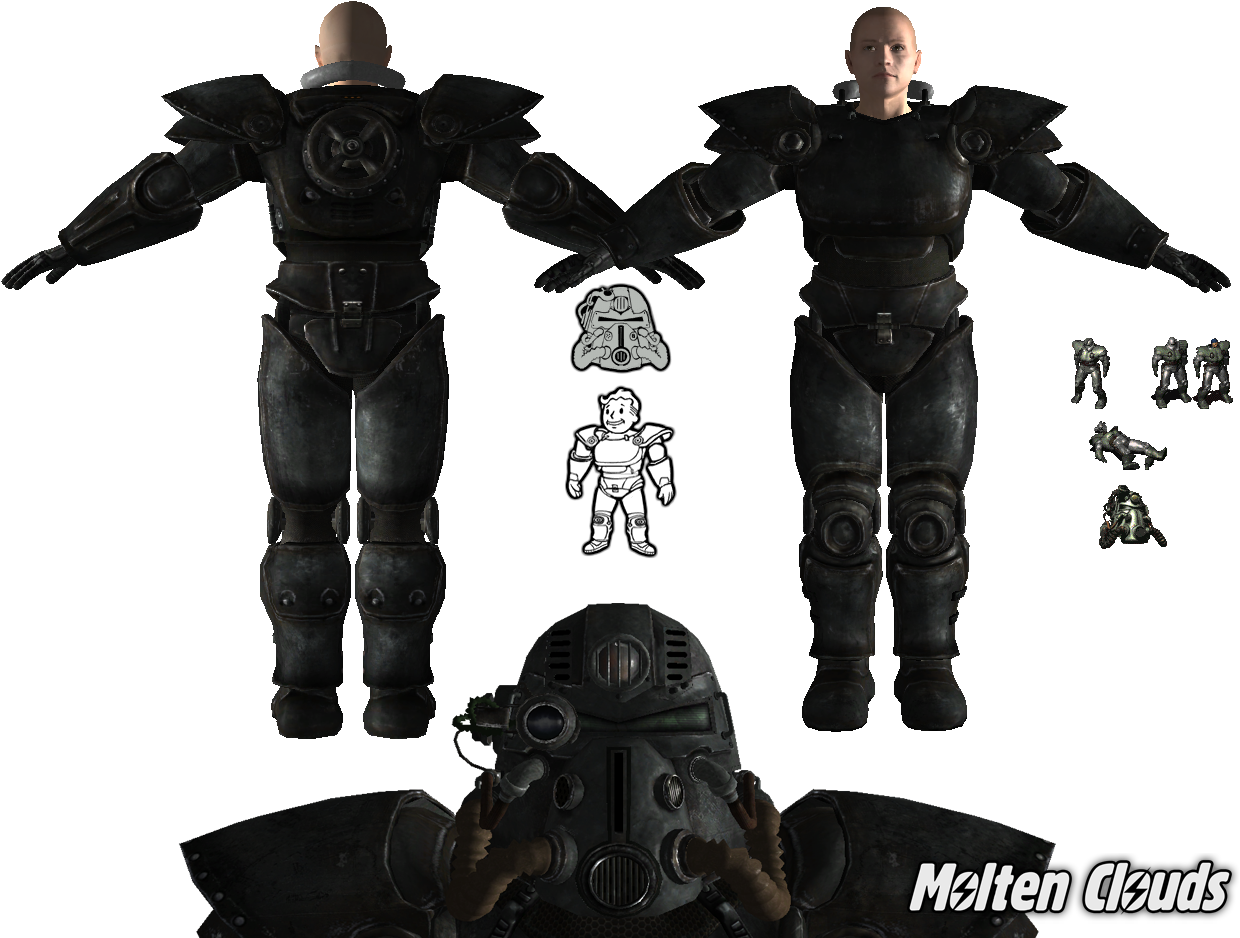 Power Armor - Fallout Enclave T 51 (1280x960), Png Download