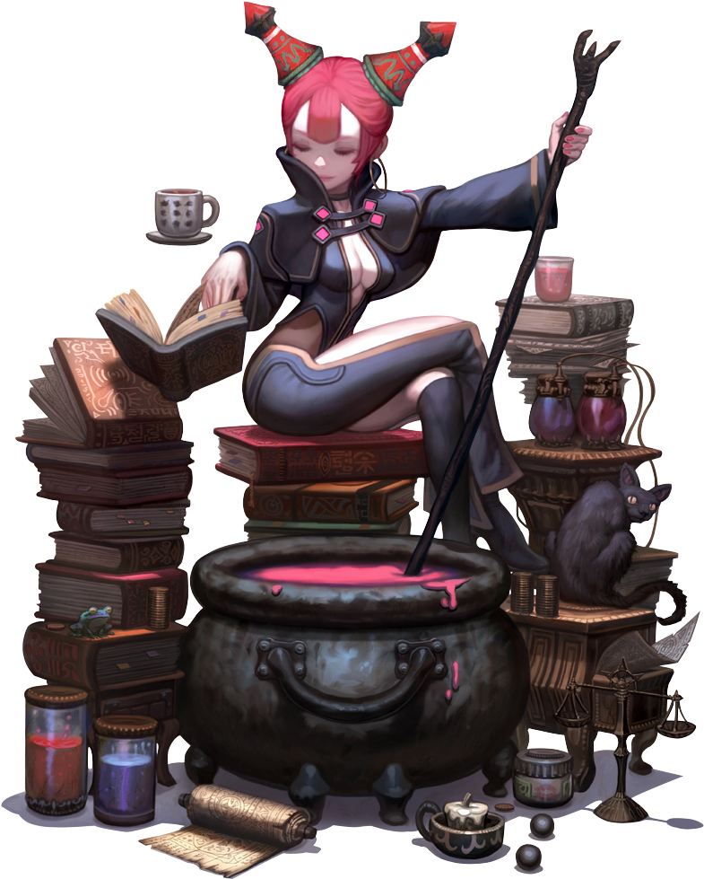Sorceress 2d Art, Game Character Design, Character - Dragon Nest Sorceress Png (795x986), Png Download
